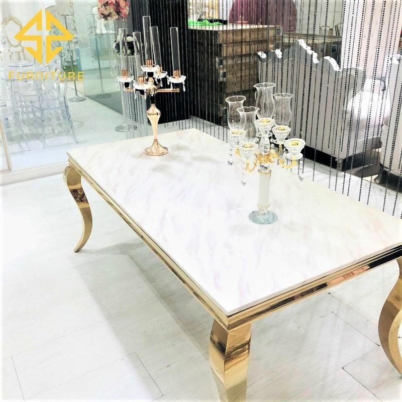 Round Ball Legs Long Oval Shape Wedding Glass Mirror Furniture Table