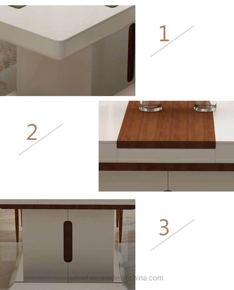 Rectangle Modern Style Home Restaurant Living Room Factory Wholesale Furniture Wooden Set Hot Sale Modern Dining Table