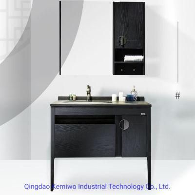 Simple Floor Standing Type Bathroom Cabinet Smart LED Mirror Light