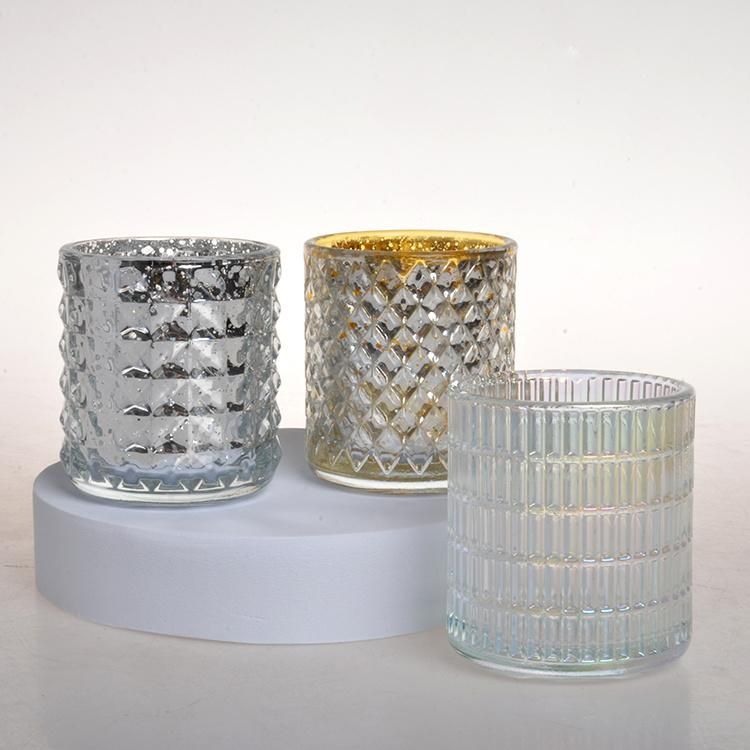 Wholesale Factory Price Customized Round Shape Empty Clear Glass Tea Light Candle Holder