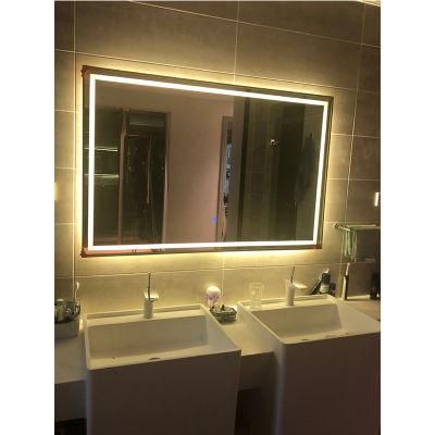 Hotel Villa Custom Titanium Stainless Steel Smart Bathroom Mirror 0658
