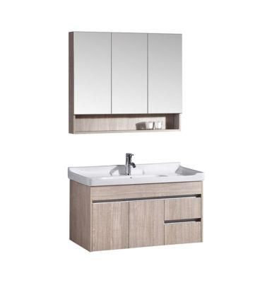 Waterproof LED Mirror Toilet Modern Sink PVC Other Bathroom Vanities Cabinet Bathroom Furniture Set with Vnaity Mirror
