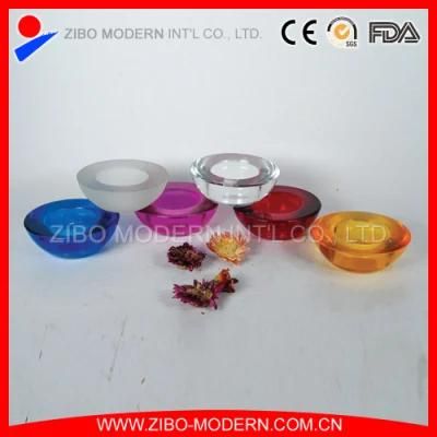 Wholesale Factory Price Colorful Thick Glass Candle Holder