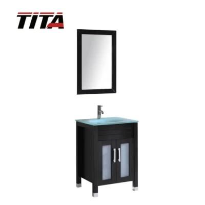 Antique Style Glass Top Bathroom Vanity T9103-24e