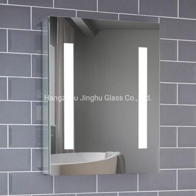 Decorative LED Lighted Aluminum One Door Medicine Bathroom LED Mirrored Cabinet