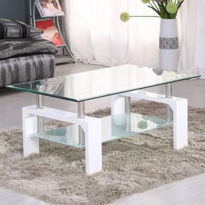 New Design Modern Black Square Glass Coffee Table Home Furniture Sofa Side Tea Table