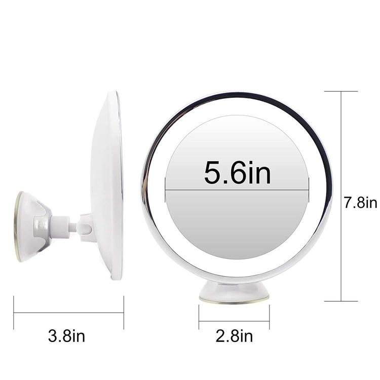 Hanging Vanity Travel Magnifying Portable Bathroom Wall Mirror with Lights