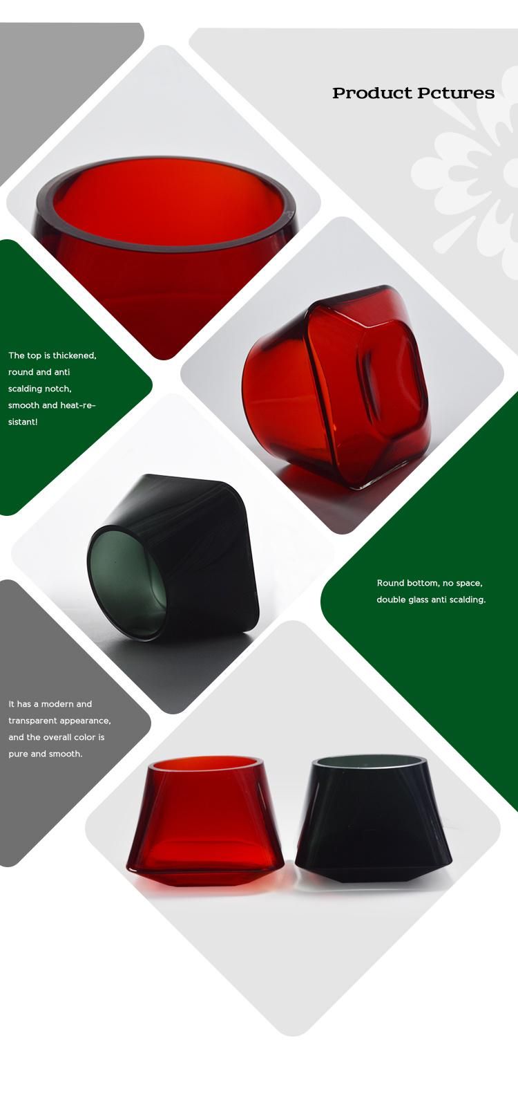 Wholesale Empty Luxury Glass Black Candle Jars