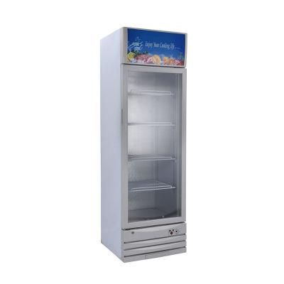 Upright Freezer Glass Display Showcase Cold Drink Storage Solar Cabinet