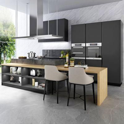Modern Design Melamine Finish Wood Grain and Lacquer Home Furniture Finish Kitchen Cabinet with Factory Price Furniture