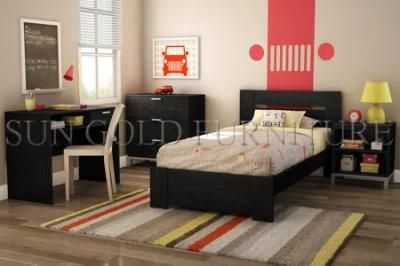 Modern Black Apartment Bedroom Furniture Set for College Student (SZ-BF075)