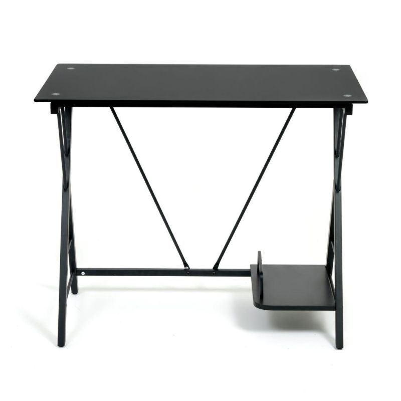 Modern Home Office Furniture Glass Top Woking Computer Desk