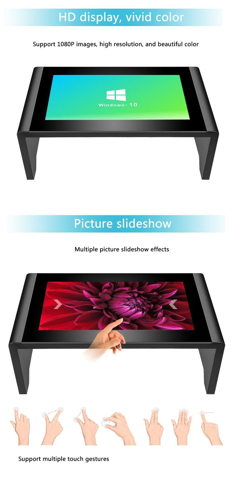 55 Inch Smart Touch Screen Table Interactive Coffee Gaming Touch Table