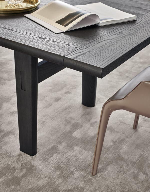 Pfd-005 Dining Table //MDF with Oak Venner Matte// Including The Turntable Marble or Ceramic//Ash Wood Base