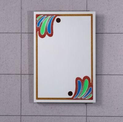 50X70cm 4mm Thickness Wall Mounted Bevel Polish Edge Colorful Frameless Decorative Bath Mirror