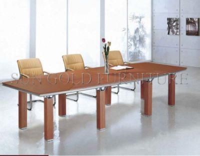 Popular Wood Veneer Easy Installation Office Meeting Room Table (SZ-MT101)