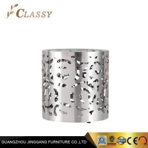 Honeycomb Hollow Stainless Steel Golden Polished Corner Side Table