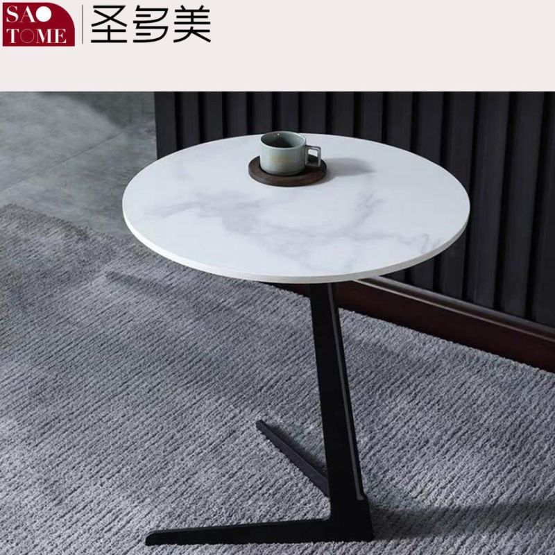 Modern Minimalist Leisure Furniture Slate/Marble Countertop Small Round Coffee Table