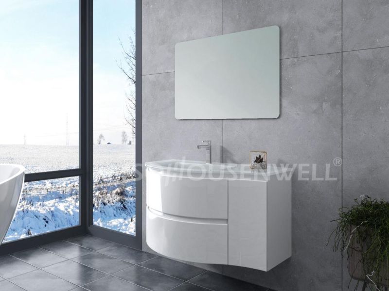 Copper Free Mirror PVC Bathroom Furniture