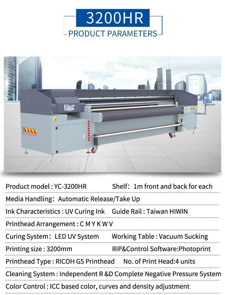 Ntek 3200hr Embossed Ricoh Gen5 UV Printer Varnish Industrial Printing Machines