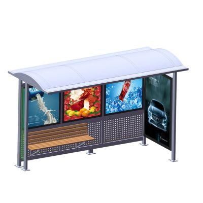 Advertising Stainless Outdoor Waterproof Metal Bus Stop Shelter