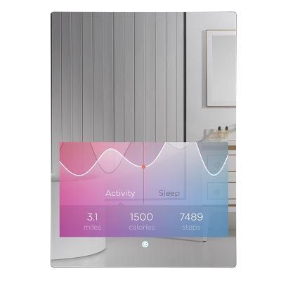 Smart Mirror 75, 86, 98 Inch Interactive Bathroom TV Mirror Intelligent Magic Mirror Glass Touch Screen Mirror for Hotel Smart Home