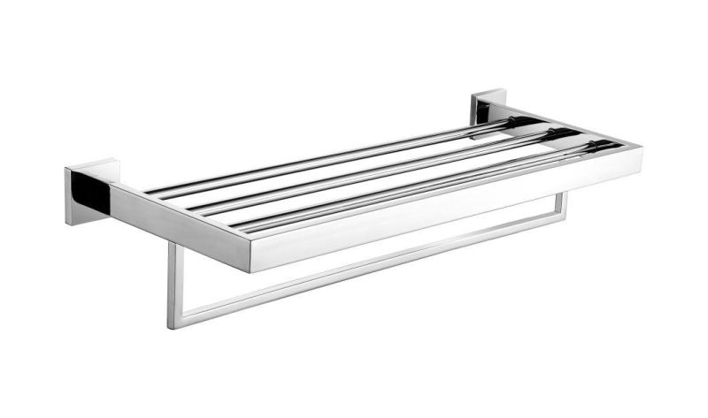 Bathroom Accessories Wall Mounted Stainless Steel 304 Glass Shelf