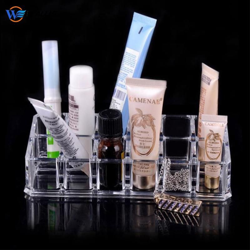 12 Hole Acrylic Lipstick Stand Lattice Display Stand Lipstick Small Cosmetic Storage Box Display