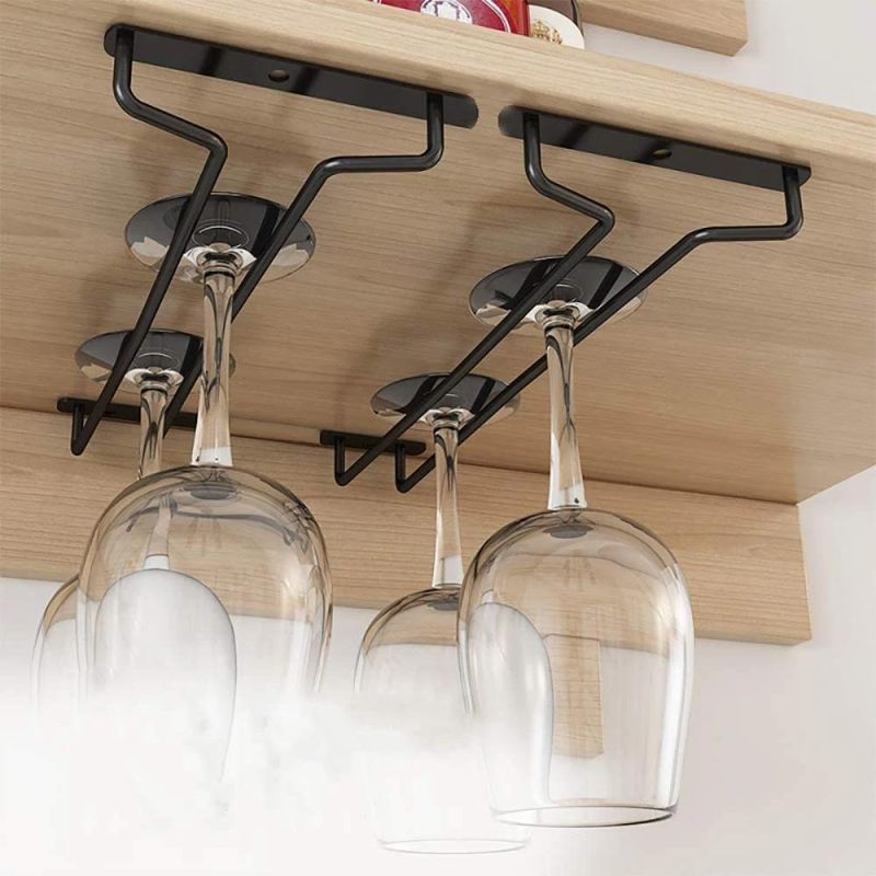 Wine Glass Rack Under Cabinet Holder Steel Stemware Rack