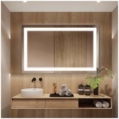Ce UL Certified Wall Mounted Hotel Bathroom LED Mirror with Defogger