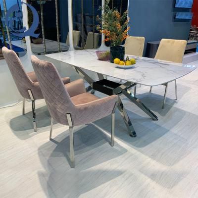Italian Home Furniture Dining Room Kitchen Dining Table Professional Manufacture Customized Marble Dining Table 8 Seater