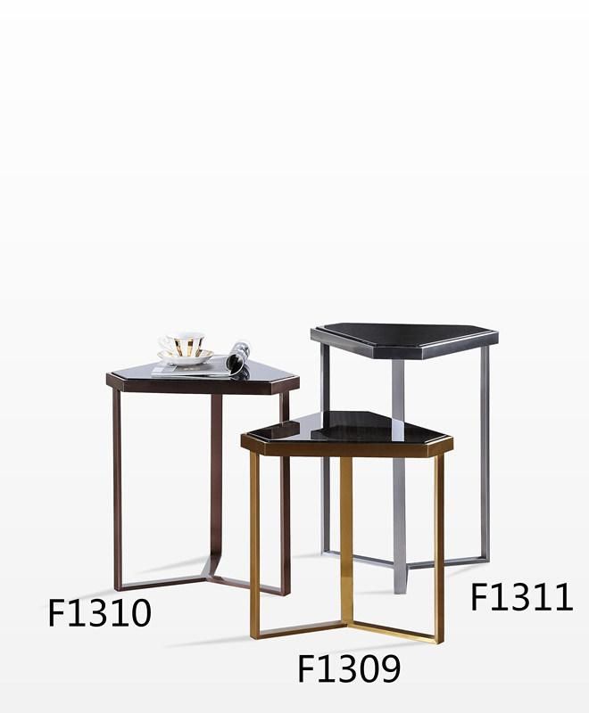 Modern Metal End Table, Small Round Coffee Tables with Removable Tray