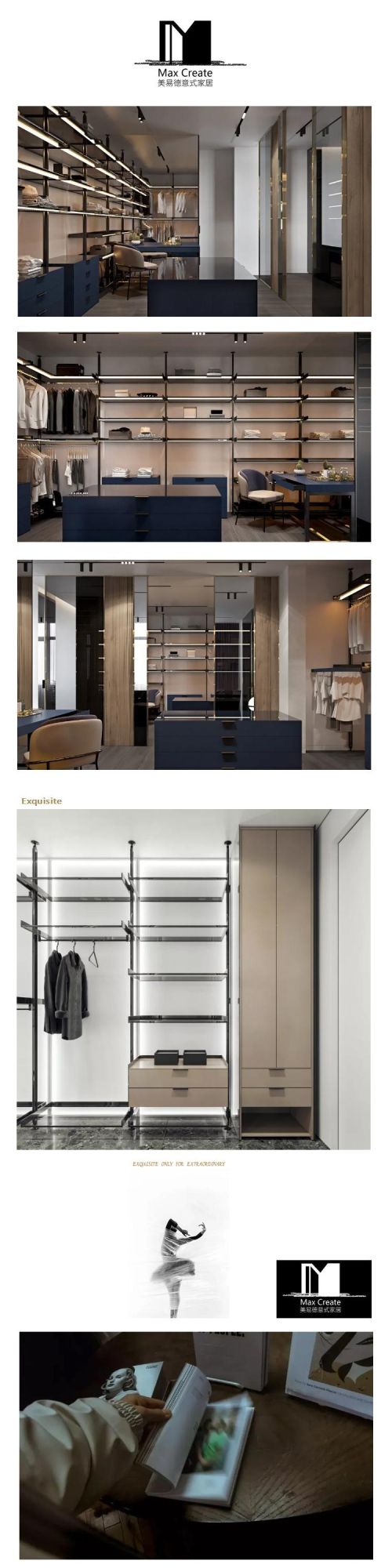 Pole System Walk in Open Style Big Wardrobe for Bedroom Sets From China Factory