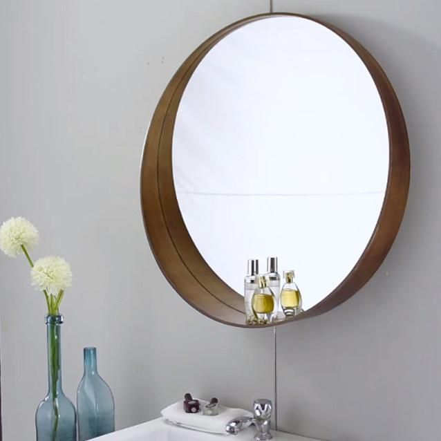 Luxury Brass Metal Framed Wall Mirror Bathroom Vanity