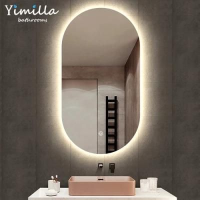 Bathroom Custom Frameless Makeup Bath Wall Vanity LED Backlit Mirror