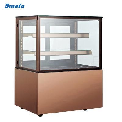 Ventilated Cooling Auto Defrost Tempered Glass Cooler Showcase