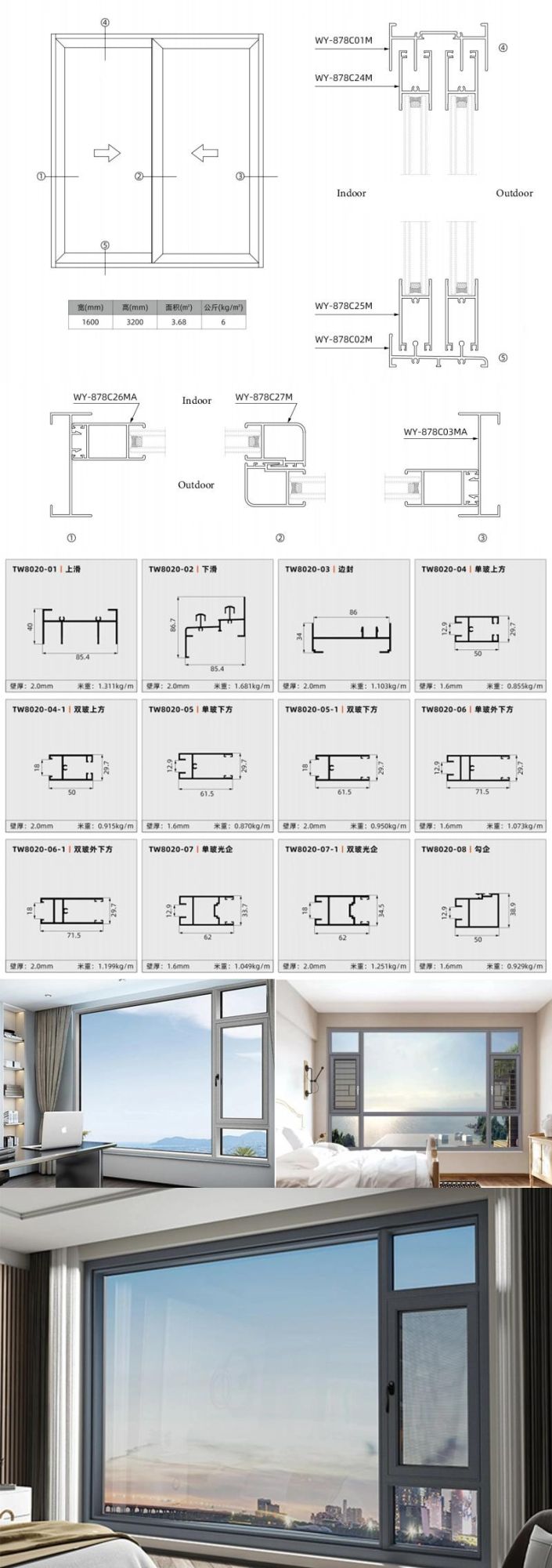 New Fashion Minimalist Italian Style Interior Cabinet Wardrobe Aluminum Frosted Glass Door Profiles