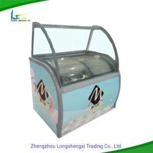 Curved Glass Door Wholesale Mini Ice Cream Showcase