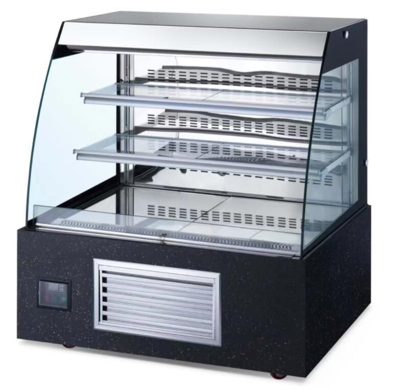 Stainless Steel Heat Display Electric Food Warming Showcase with Curved Glass