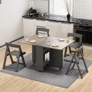 Storage Furniture Plegable Desk Movable Dining Table Chair Folding Dining Table Set