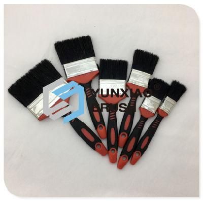 Black Bristle Paint Brush with Rubber Handle