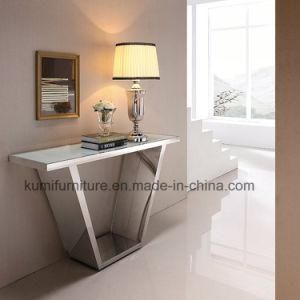 Glass Top Console Table Hotel Style Furniture