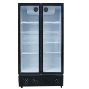 Large Volume Glass Doors Vertical Cabinet Supermarket Refrigerated Showcase