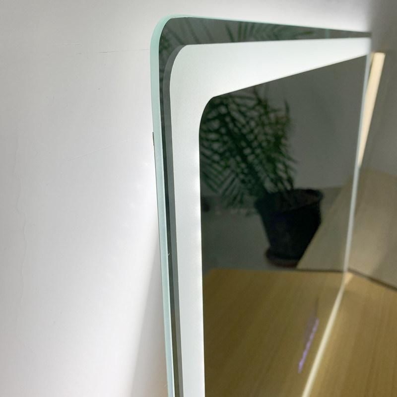 Aluminum Alloy Metal Frame Bathroom LED Smart Defogged High-End Five-Star Hotel Mirror
