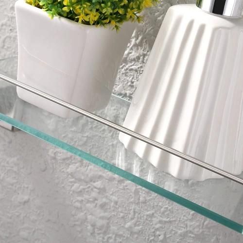 Wall Mounted Bathroom 3-Tier Glass Corner Shelf