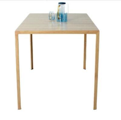 China Wholesale Modern Design Square Minimalist Style Desk Study Home MDF Top Dining Table