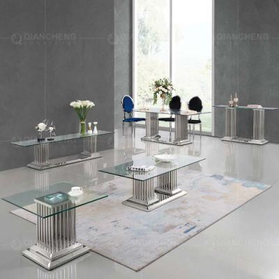 Home Living Room Furniture Luxury Dining Glass Table