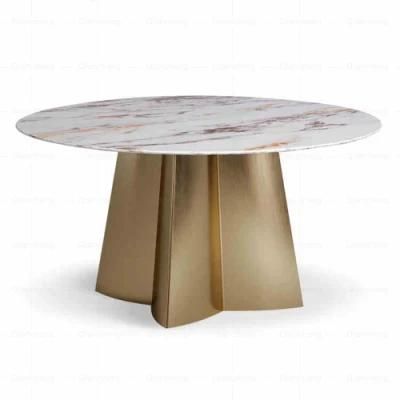 Minimalist Modern Fashion Dining Room Marble Stone Dining Table