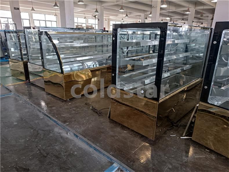 2 Shelves Curved Glass Pastry Display Counter 1500mm Cake Pastry Counter