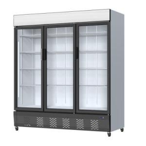 1592L Three Door Glass Door Shop/Store Supermarket Fridge Drink Beer Beverage Display Cabinet Showcase